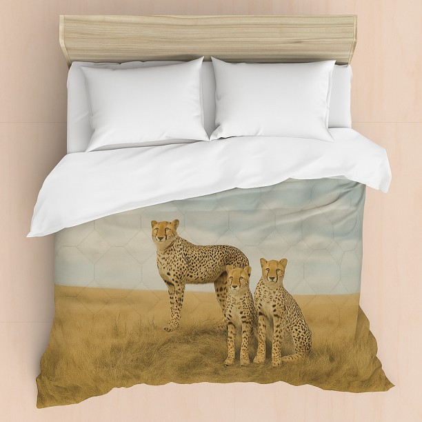 Silk Threads (200 cm x 220 cm) Ultrasonic 5 PC Polycotton - Savannah Watch (Comforter)