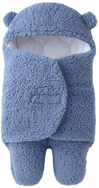 Generic (40 cm x 100 cm) Baby Swaddle Sleeping Bag Plush Swaddle Blanket Baby Blanket (Swaddling Baby Blanket)