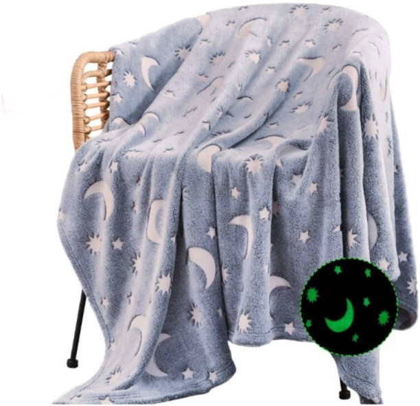 R AND E (70 cm x 80 cm) Glow in The Dark Blanket for Kids (Sherpa Blanket)