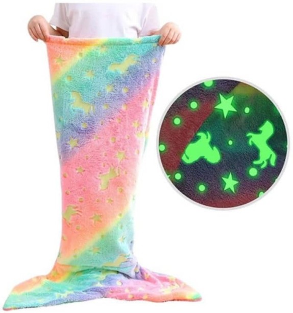 Generic (35 cm x 30 cm) RW70 Glow In The Dark (Mermaid Tail Blanket)