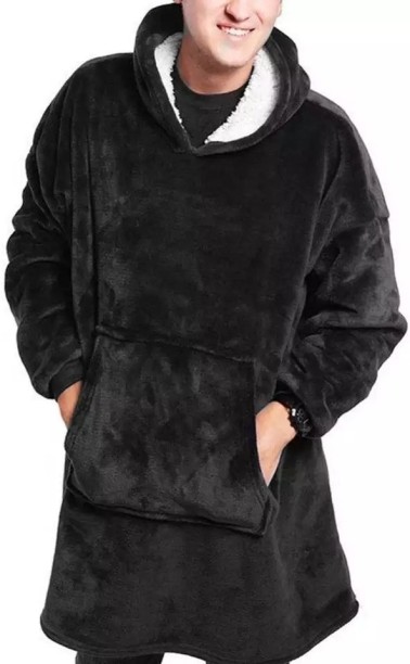 Generic (50 cm x 40 cm) Oversized plush hoodie blanket/lazy pajamas/home clothes (Wearable Blanket)