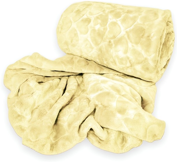 SMTE (210 cm x 150 cm) Acesa Premium Quality Fleece Blanket For Winter - Yellow (Fleece Blanket)