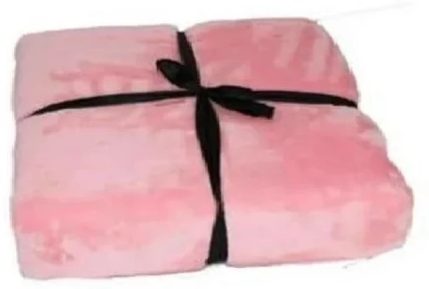 Totally Home (180 cm x 180 cm) Fleece Throw Pink Blanket (AC Blanket)