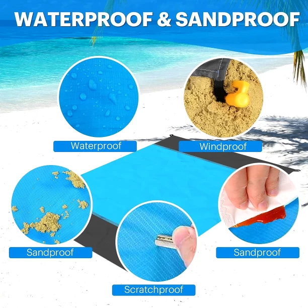 woodly (180 cm x 1.5 cm) Beach Blanket Sand proof (Comforter)