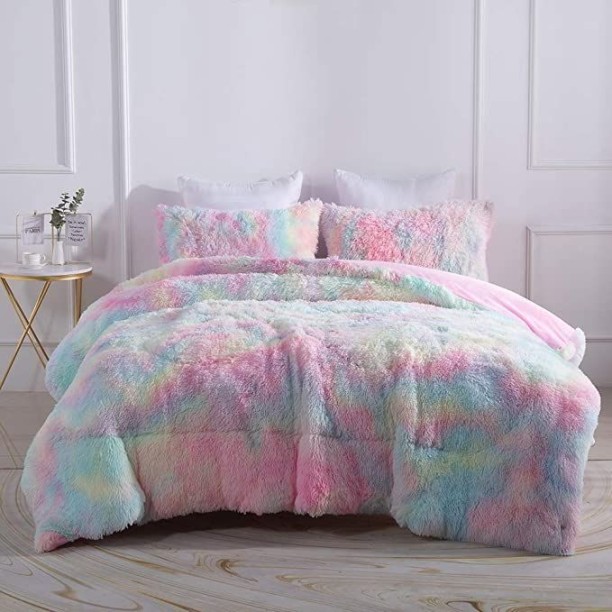 SMTE (200 cm x 220 cm) 5 Piece Fluffy Comforter (Comforter)