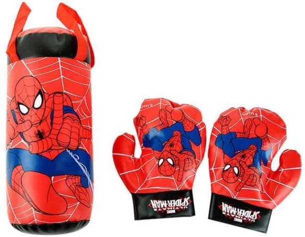 Max Spider-Man Punching Bag for Kids, Punching Bag Toy with Boxing Gloves and Adjustable Stand, Birthday Characters