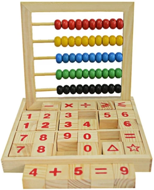 Miss Bliss Imports Education Abacus Counting Gift Set School Creche Wooden Blocks