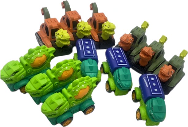Generic 12 Piece Dinosaur Truck Kids Toys Vehicles