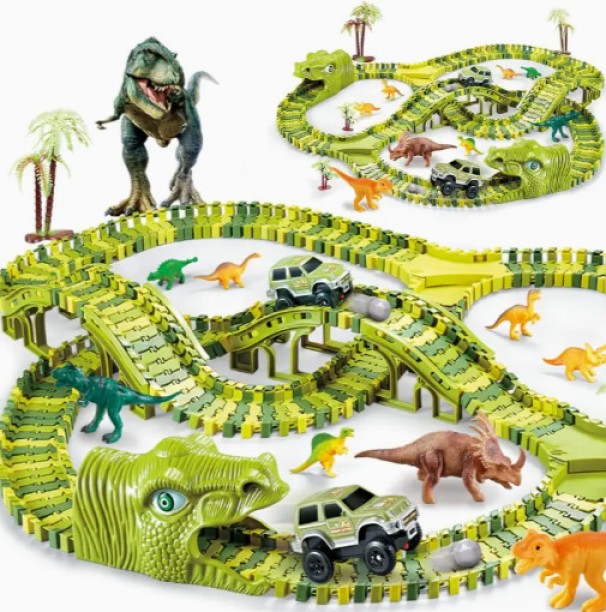dinosaur track defeat the dino track building Thematic Block Sets