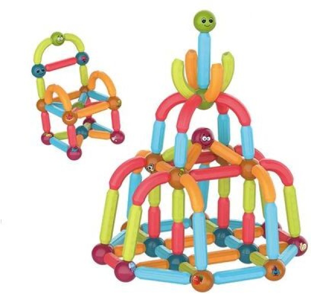 HEMCO 102 Pieces Magnetic Building Sticks and Balls (B4849) Magnetic & Metallic Blocks