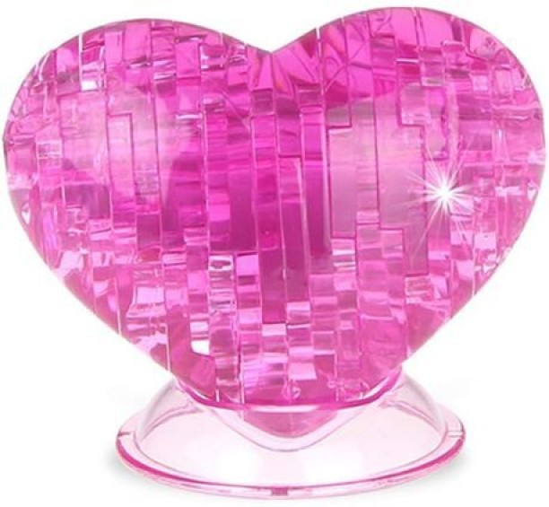 HEMCO 3D Crystal Love Heart Puzzle Jigsaw 46pcs Model Blocks-4677 Soft Blocks