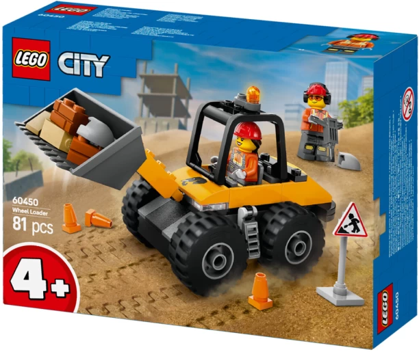 Lego City Yellow Construction Wheel Loader Vehicles