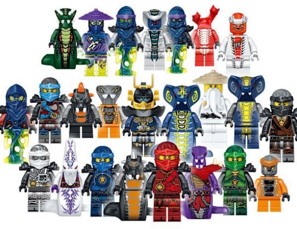Max Set of 24 Ninja Minifigures Kai Jay Sensei Wu Master Building Blocks Toys-Happy 24PCS/Set Characters
