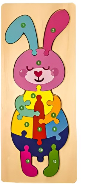 Generic Rabbit Wooden Puzzles Toy Animals