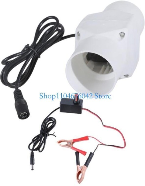 Max (46mm)12V Extractor Fan Low Noise Inline Duct Hydroponic Air Blower Exhaust Fan compatible Home Bathroom Leaf Blower