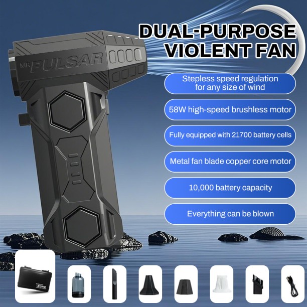 Max (No Display Box)X11 Air Blower Strong Airflow Brushless Fan Jet Blower Wireless Dust Blower Ctype Rechargeable Leaf Blower
