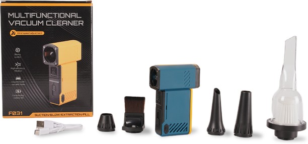 Max (Blue)Rechargeable Air Blower With 4 Nozzles 8Turbo Fan Blower Brushless Handheld Turbo Jet Fan Air Leaf Blower