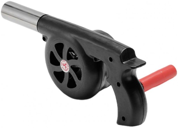 Max ( Black)Strong Airflow Hand Shaker Camping Hand Blower Portable Bbq Fan compatible Outdoor Barbecue Leaf Blower