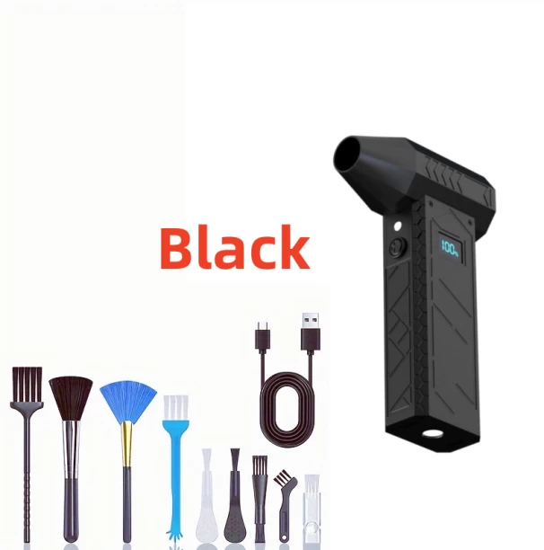 Max (Black)1Mini Turbo Jet Fan Electric Air Duster Adjustable wind speed Turbo Violent Blower Rechargeable Leaf Blower