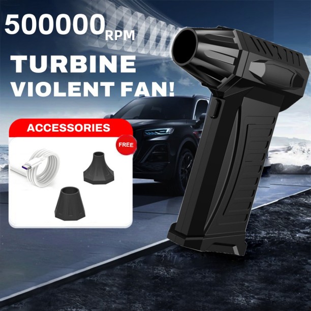 Max (500000 RPM A)New 500000RPM Violent Fan Powerful Air Blower Vacuum Dust Cleaner Type-C Charging Winds Leaf Blower