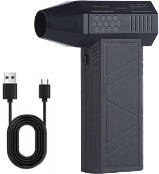 Max (Blcak)Mini Handheld Turbo Jet Fan Leaf blower wireless super Powerful air blower compatible Car Dryer Leaf Blower