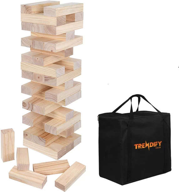 Trendify Giant Stacking-Like Building Blocks with Bag Party & Fun Games Board Game