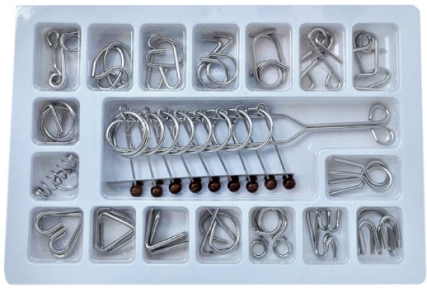 ALANES Metal Puzzle Ring Game Wire Brain Teaser - 18 Pieces Strategy & War Games Board Game