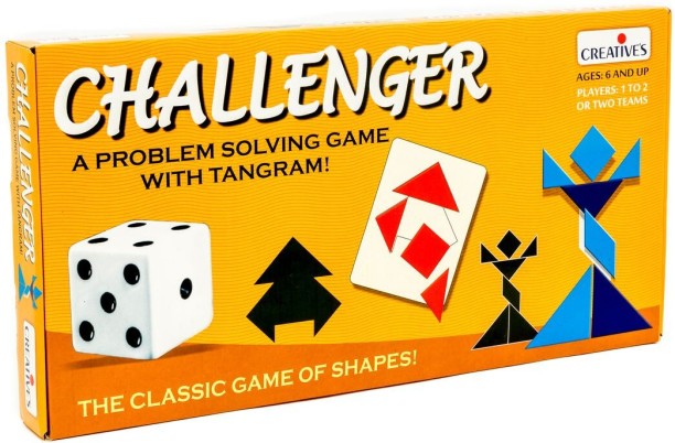 Creatives Challenger - A Problem Solving Game With Tangram Party & Fun Games Board Game