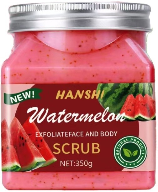 HANSHI Pack of 2 Exfoliating Face And Body Scrub _Water Melon Body Wash