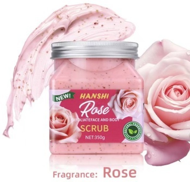 HANSHI Pack Of Exfoliating Face And Body Scrub Rose Body Wash