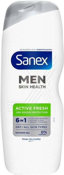 Sanex Men Skin Health Active Fresh Shower Gel Body Wash