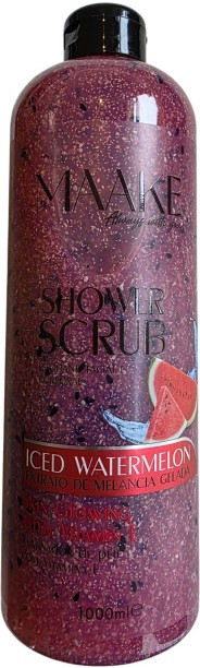 Maake Iced Watermelon Glowing Shower Gel Scrub 1000ml Bottle Body Wash