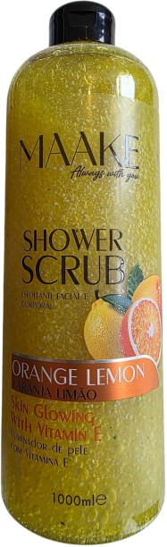 Maake Orange Lemon Glowing Shower Gel Scrub 1000ml Bottle Body Wash