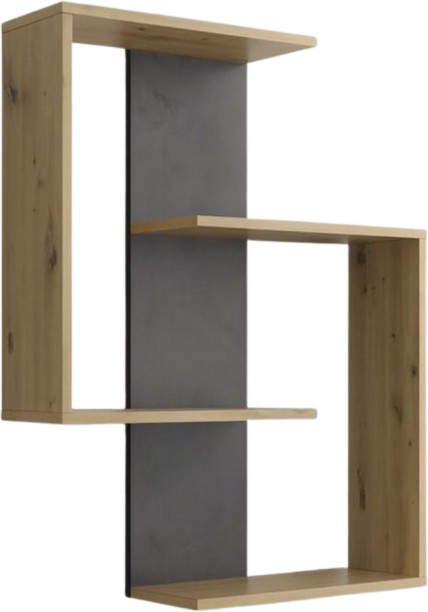Decorum & Co Alvik Display Wall Shelf Melamine Wall-mounting Book Shelf