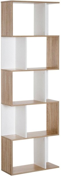 Decorum & Co Geometric 5-Tier Display Shelf Chipboard Freestanding Book Shelf