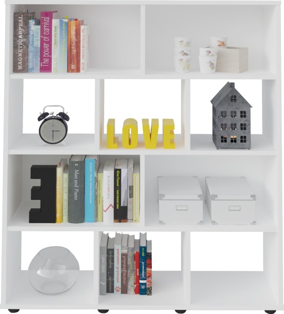 Click Furniture Book bookcase White Engineered Wood Freestanding Book Shelf