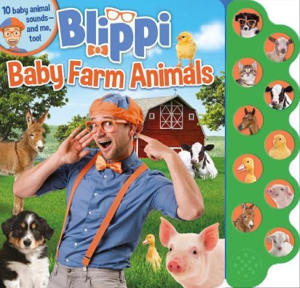 Blippi Baby Farm Animals Sound Book by Scholastic