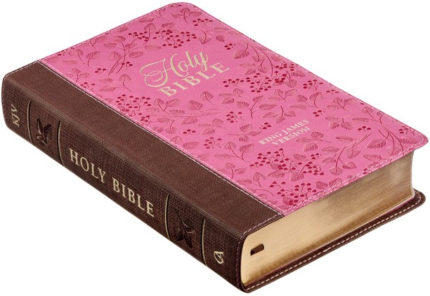 Holy Bible Tan and Pink KJV by Holy Bible Tan;Pink KJV Giant Print