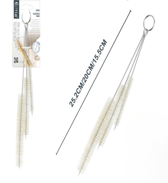 Eotia YD421966 3pcs Straw Brush Bottle Cleaner