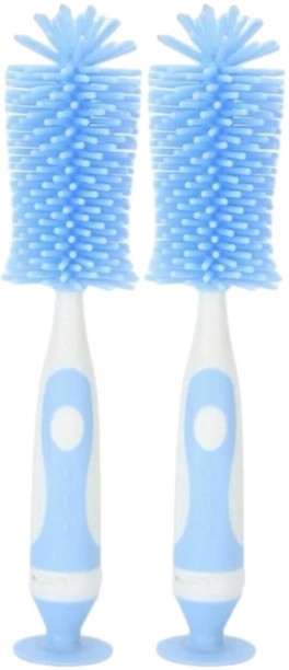 Nineteen04 Jolly 2-in- 1 Silicone Bottle and Cleaning 360 Degrees Brush 2 Set Bottle Cleaner