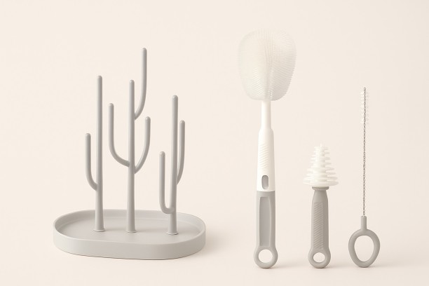 Generic Bottle Drying Rack+ Bottle Brush set Bottle Cleaner