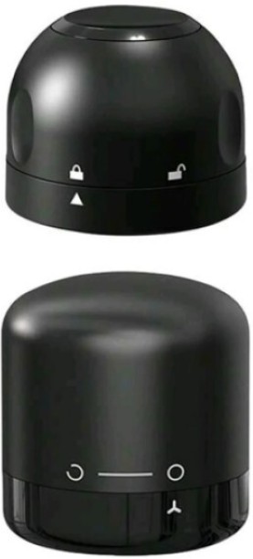 Wobuciko Mini Wine and Champagne Bottle Stopper Set, Black, 2-Pack Polypropylene Bottle Stopper