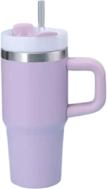 SA TRADE Kid's 400ml Insulated Water Bottle with Handle and Straw - Purple 400 ml Bottle