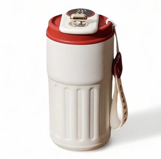 Saviola Smart Digital Temperature Display Travel Coffee Mug – 450ml 450 ml Flask