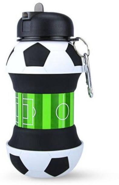 top sale trader Football Shaped Folding Silicone Water Bottle 550 ml Bottle