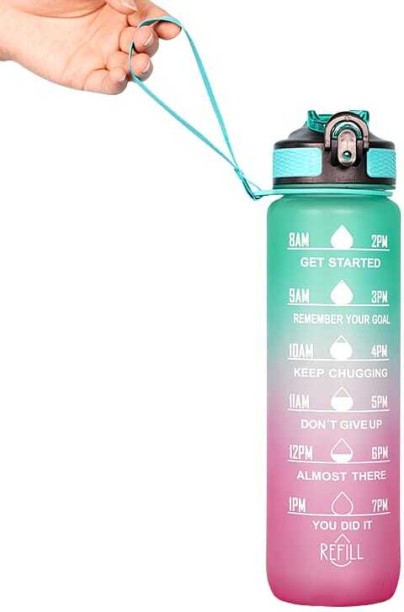 Credbase Time-marked Motivational Water Bottle 1000 ml Bottle