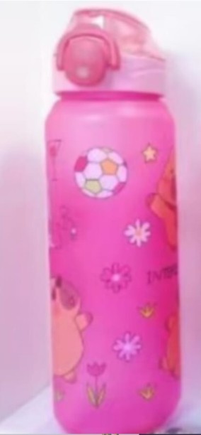 MASTER Drink Bottle Cartoon Popular Cheap Plastic Reusable Water Cup FOR KIDS PINK 900 ml Bottle