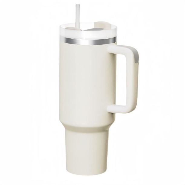 ELCTRO WORLD 1.2L Tumbler with Handle Straw Lid, Stainless Steel Travel Mug 1200 ml Flask