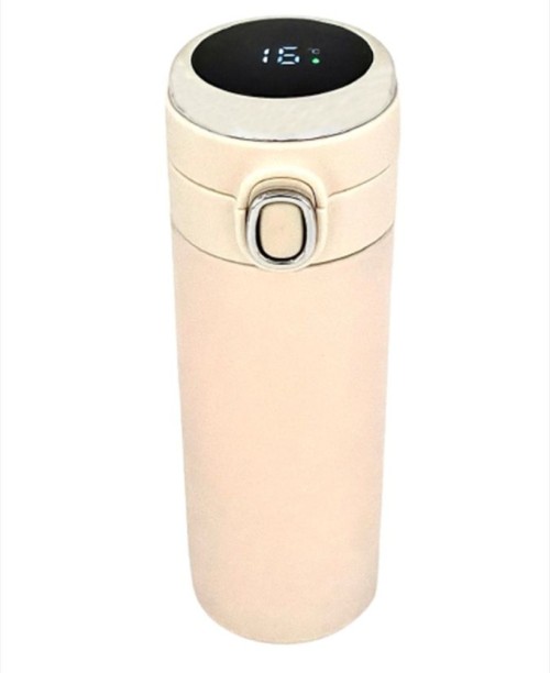 SMTE LED Digital Smart Stainless Steel Vacuum Cup(Flask) - White 400 ml Flask