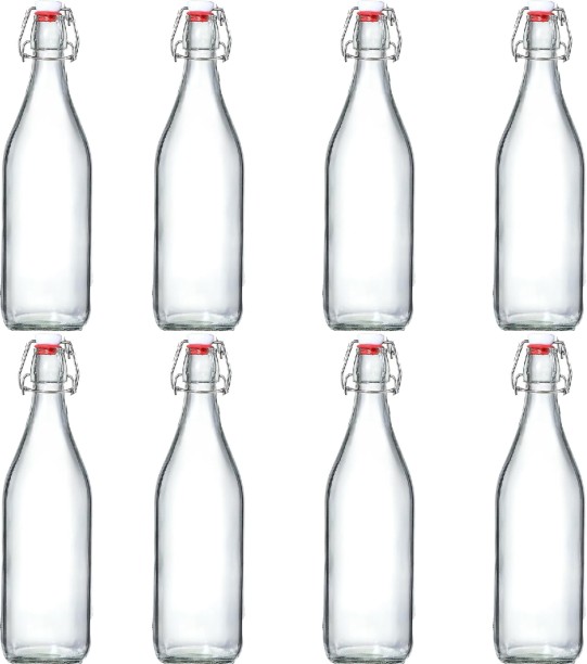 Cart In Mart 8 Pack 1L Swing Top Glass Bottles With Flip Top Lid 8 Extra Seals 1L Swing Top Glass Bottles With Flip Top Lid 1000ml 1000 ml Bottle